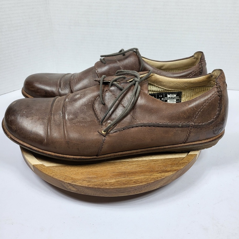 Dr Martens 12055 Oxford Mens 13 Brown Good Leather Lace Up Derby AW004 KV071